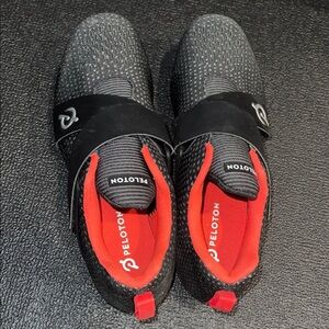 Peloton Black and Red Cycling Footwear